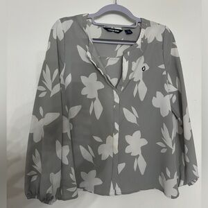 Chase Apparel floral button up blouse